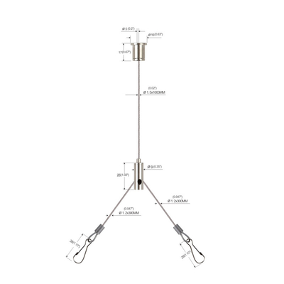 کیت آویز کابل LED پنل Light نوع Y با قلاب YW-86032