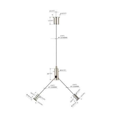 کیت آویز کابل LED پنل Light نوع Y با قلاب YW-86032