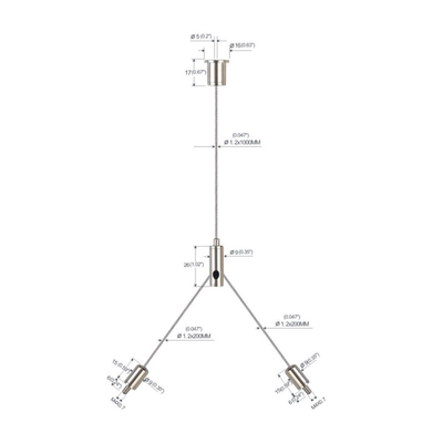 کیت آویز کابل LED پنل Light نوع Y با قلاب YW-86032