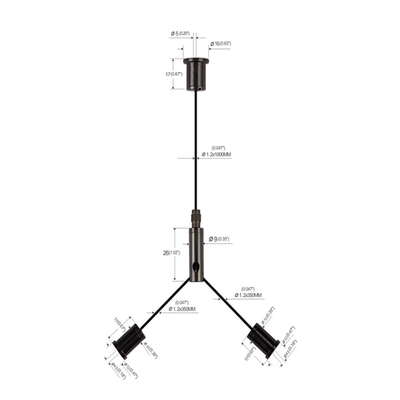 کیت آویز کابل LED پنل Light نوع Y با قلاب YW-86032