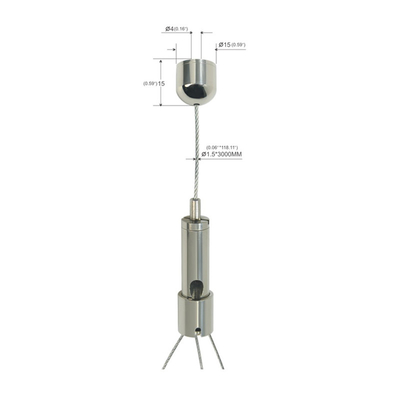 کیت تعلیق کابل سیمی آویز گلدان نوع چنگال Indoor YW-86022